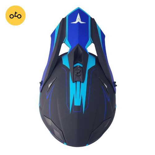 کلاه کاسکت کراسی Tekno تکنو مشکی آبی - Image 9