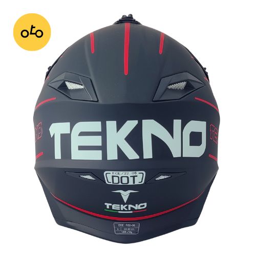 کلاه کاسکت کراسی TEKNO تکنو مشکی قرمز - Image 8