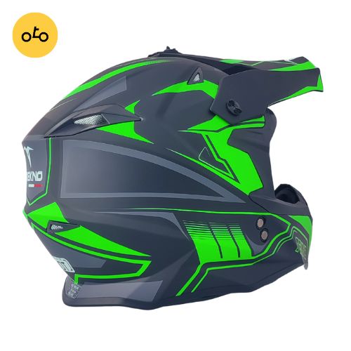 کلاه کاسکت کراسی TEKNO تکنو مشکی سبز - Image 6