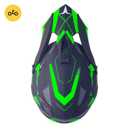 کلاه کاسکت کراسی TEKNO تکنو مشکی سبز - Image 8